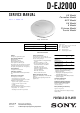 Sony D-EJ2000 Service Manual