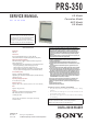 Sony PRS-350 Service Manual