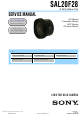 Sony SAL20F28 Service Manual