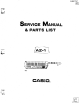 Casio AZ-1 Service Manual & Parts List