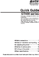SATO GT400 series Quick Manual