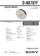 Sony D-NS707F Service Manual