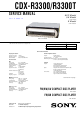 Sony CDX-R3300T Service Manual