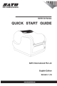 SATO CX Series Quick Start Manual