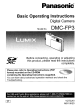 Panasonic DMC-FP3 Lumix Basic Operating Instructions Manual