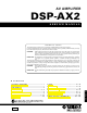 Yamaha DSP-AX2 Service Manual