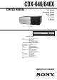 Sony CDX-646 Service Manual