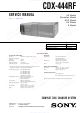 Sony CDX-444RF Service Manual