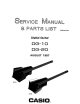 Casio DG-20 Service Manual & Parts List