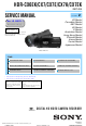Sony HDR-CX6EK Service Manual