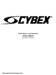 CYBEX 11050-999-4 A Owner's Manual