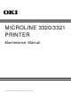 Oki MICROLINE 3320 Maintenance Manual