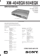 Sony XM-404EQX Service Manual