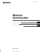 Sony RM-PP404 Operating Instructions Manual