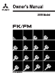 Mitsubishi Fuso FK 2008 Owner's Manual