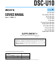 Sony DSC-U10 Service Manual