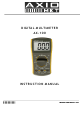 Axio AX-100 Instruction Manual