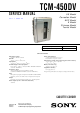 Sony TCM-450DV Service Manual