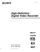 Sony DHG-HDD250 Operation Manual