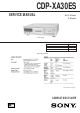 Sony CDP-XA30ES Service Manual