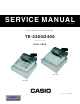 Casio TE-2200 Service Manual