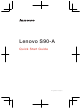 Lenovo Lenovo S90-A Quick Start Manual