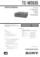 Sony TC-WE635 Service Manual
