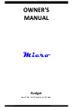 Aquion Micro Budget Owner's Manual