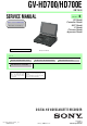 Sony GV-HD700 Service Manual