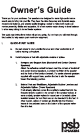 PSB speaker system Owner's Manual