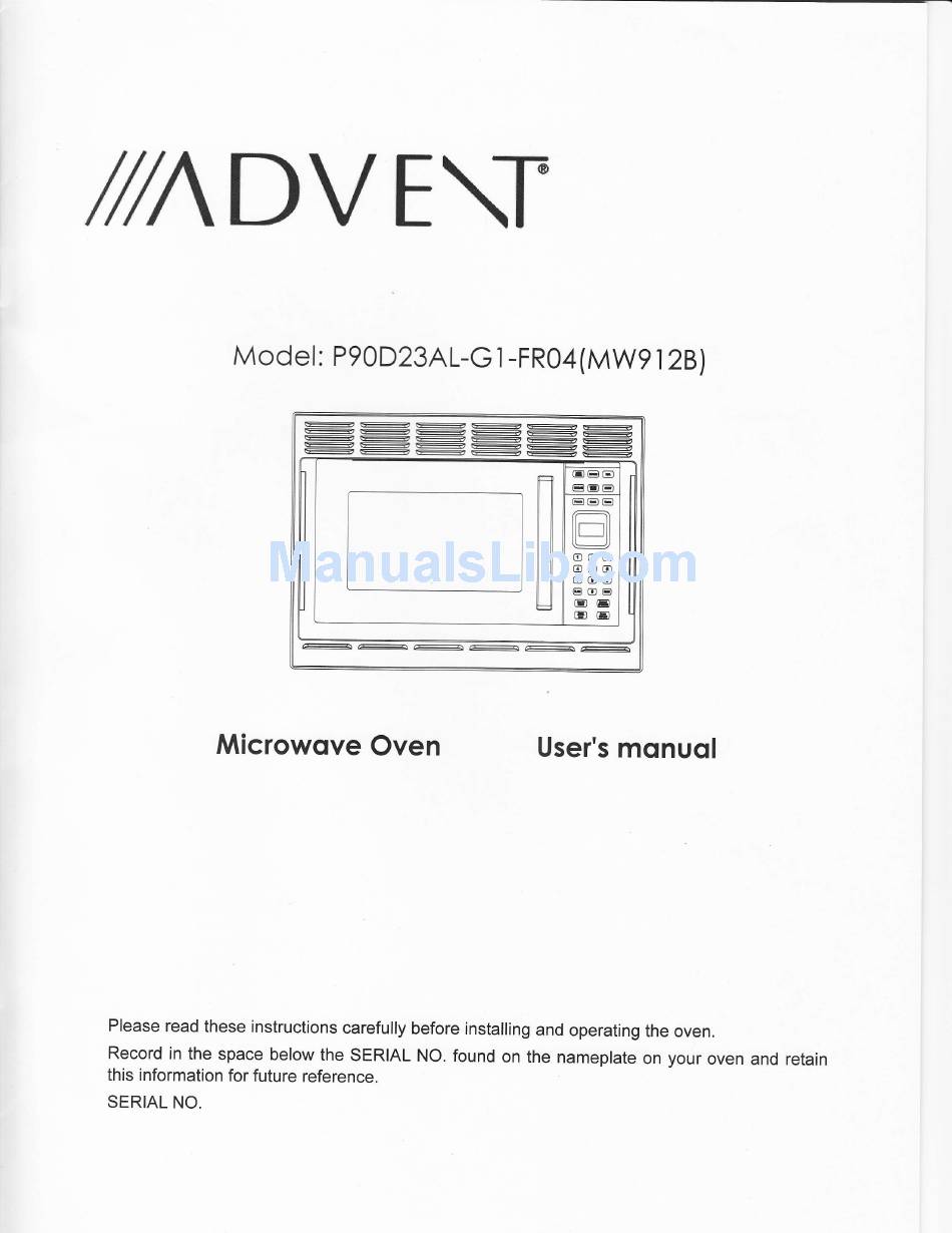 ADVENT P90D23ALG I FR04 USER MANUAL Pdf Download ManualsLib