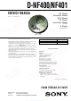 Sony D-NF400 Service Manual