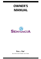 Sentencia Eco Owner's Manual