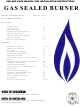 Premier GAS SEALED BURNER Use And Care Manual And Installation Instructions