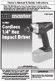 Drill Master 61424 Owner's Manual & Safety Instructions