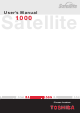 Toshiba Satellite 1000 User Manual
