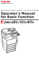Toshiba e-Studio 351c Operator's Manual For Basic Function