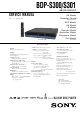 Sony BDP-S300 Service Manual