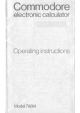 Commodore 796M Operating Instructions Manual