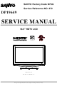Sanyo DP19649 Service Manual