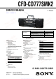Sony CFD-CD777SMK2 Service Manual