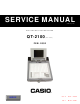 Casio QT-2100 Service Manual