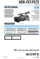 Sony HDR-FX7 Service Manual