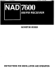 NAD 7600 Instructions For Installation And Operation Manual