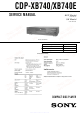 Sony CDP-XB740 Service Manual