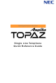 NEC Aspila TOPAZ Quick Reference Manual