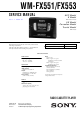 Sony WM-FX551 Service Manual