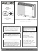 Williams 2903512 Installation Instructions And Owner's Manual