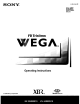 Sony FD Trinitron Vega KV-30XBR910 Operating Instructions Manual