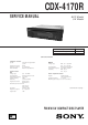 Sony CDX-4170R Service Manual